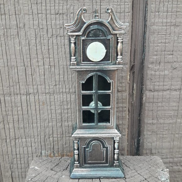Mini Dollhouse Clock Cast Iron Pencil Sharpener Vintage Grandfather Clock - Picture 11 of 11